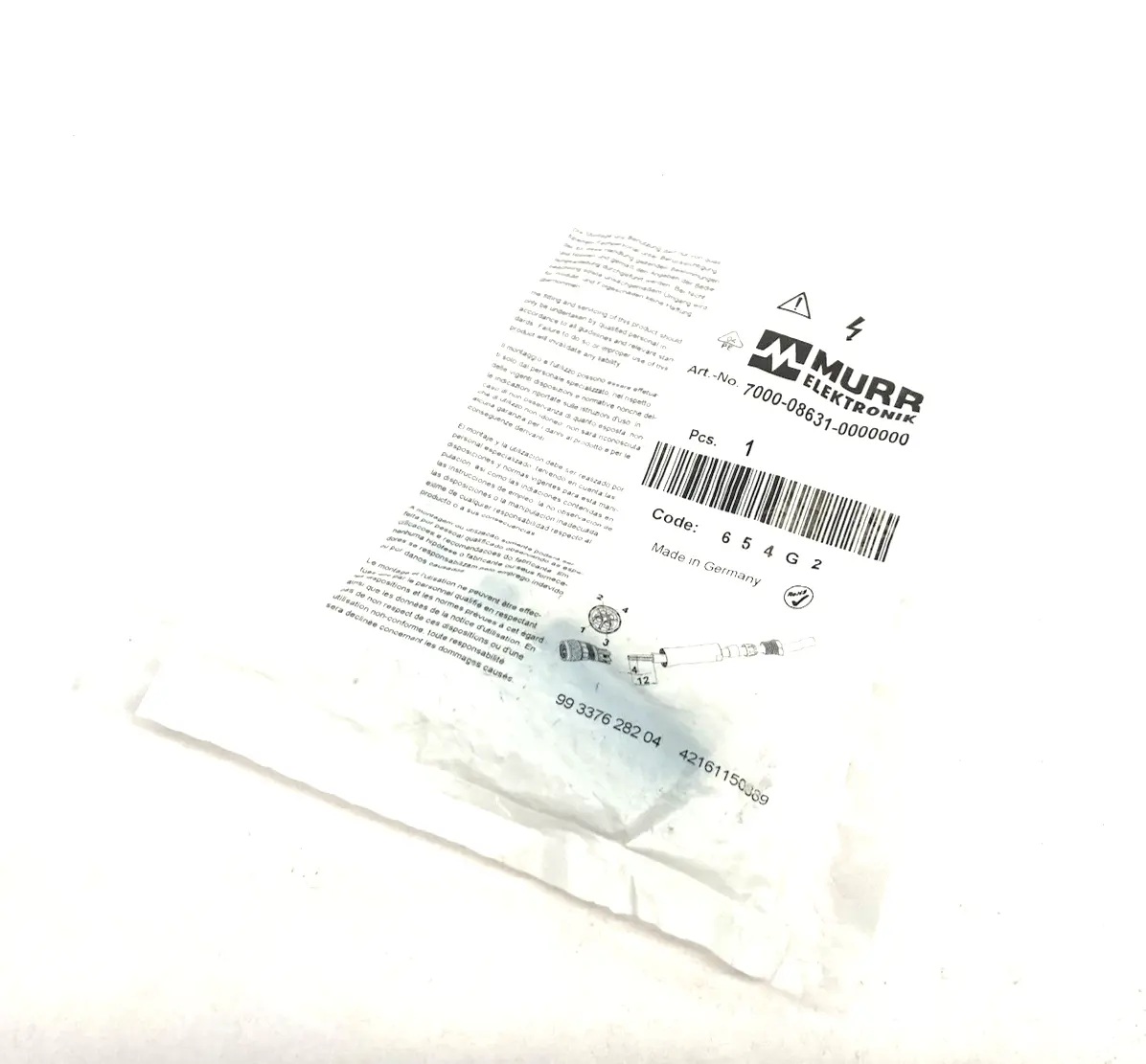 New | in-Stock Murrelektronik Wireable M8 female 0° A-cod. Screw Connector Electrical Fittings Michigan US | Maverick Industrial Sales #1393039