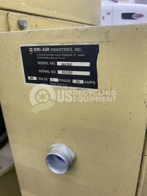 Used DRI-AIR HA1500 HOT AIR DRYER Hopper Dryers Kentucky US | US Recycling Equipment #475149