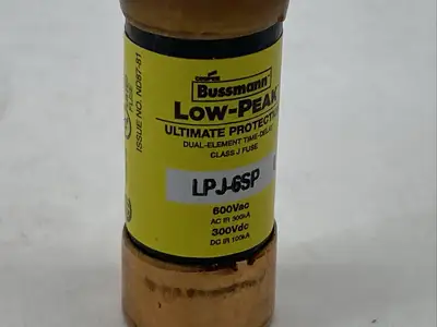 LPJ-6SP | Cooper Bussmann  Class J Time Delay Fuse 6A 600VAC 300VDC - New Other