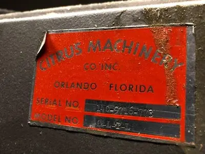 USED CITRUS MACHINERY C-L-T-L