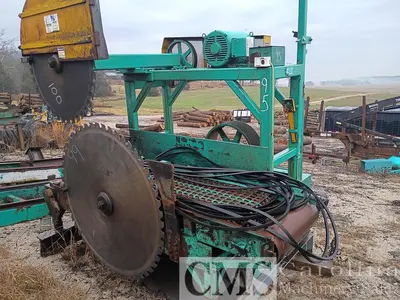 USED HELLE 3-HEAD BLOCK SAWMILL WITH VERTICAL EDGER