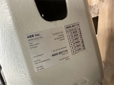 Used 2018 ABB IRB 4600 Robotics California US | MachineryMax #1462075