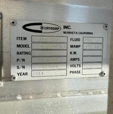 USED 2011 CRYOQUIP PENDING