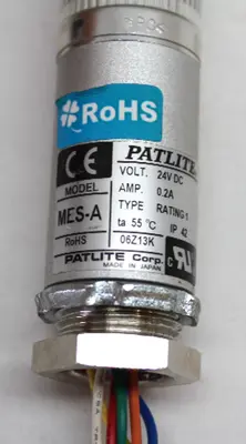 Patlite MES-A Signal Tower, 24V DC, 0.2A