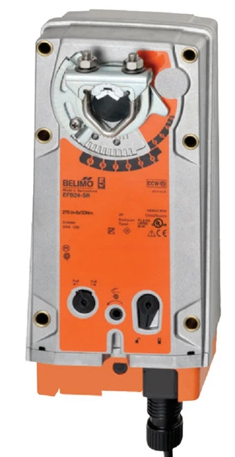 Belimo EFB24-SR Actuator, 270 in-lb 30 Nm, Spring Return, 2...10 V, Modulating [New]