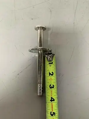 USED 5" STAINLESS STEEL SIPHON TUBE W/ 1" SANITARY FITTING