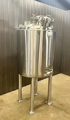 Used 350 Gallon Tank (Reactor), 316L Stainless Steel, Insulated & Full Vacuum