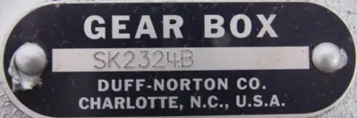NEW DUFF NORTON SK2324B GEAR BOX 1:1