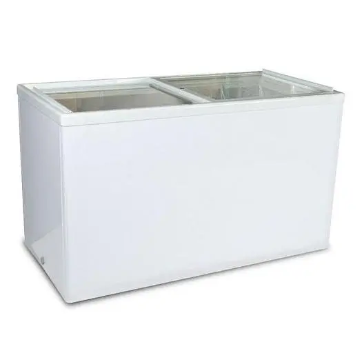 Sliding Glass Top Flat Lid Display Freezer - 10.6 Cu. Ft.