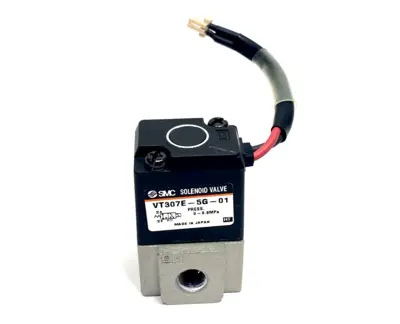 VT307E-5G-01 | SMC  Pneumatic Solenoid Valve, Base Mount, 1/8" 24VDC - Used