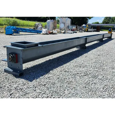 New 12" Dia x 36 ft Long Miteck Carbon Steel Industrial Screw Auger Conveyor