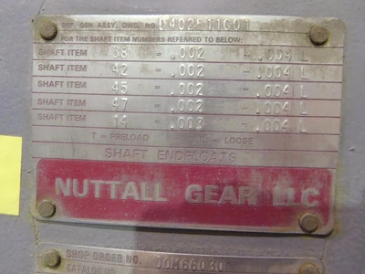 Used NUTTALL GEAR WHOR11 Gearboxes Ohio US | Equipment Recovery Corp. #1331634