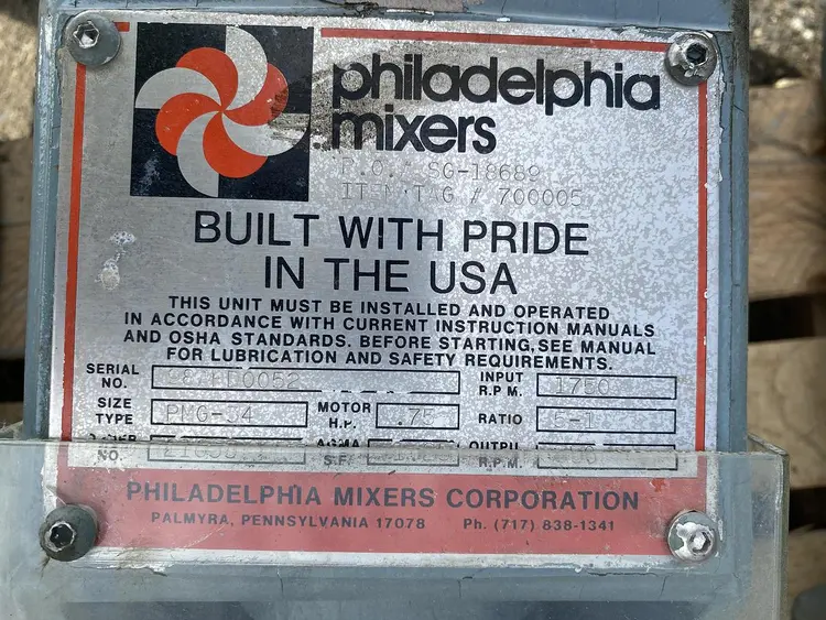 Used PHILADELPHIA PMG-34 Vertical Mixers North Carolina US | DH Griffin Used Equipment #1383825
