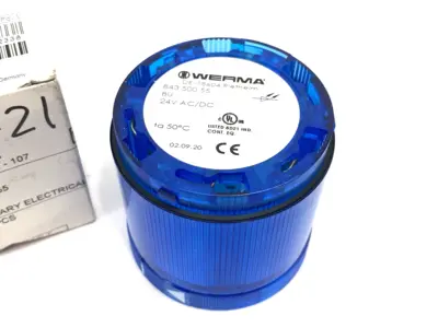 New | in-Stock WERMA Permanent LED Beacon Light Blue 24VAC/DC 843.500.55 Light Source Equipment Michigan US | Maverick Industrial Sales #1462979