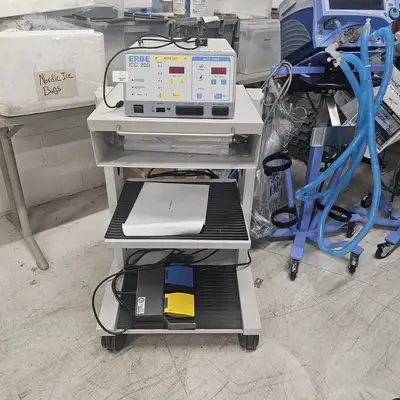 Used Erbe Erbe ICC 200 ESU w/ Foot Pedal & Power Cord , Cart Electrosurgical / Cautery Texas US | PT Medical Technologies #1458799