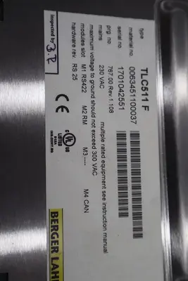 Bereger Lahr TLC511 F Servo Drive POSITIONING CONTROLLER 5 AMP STOCK B-699