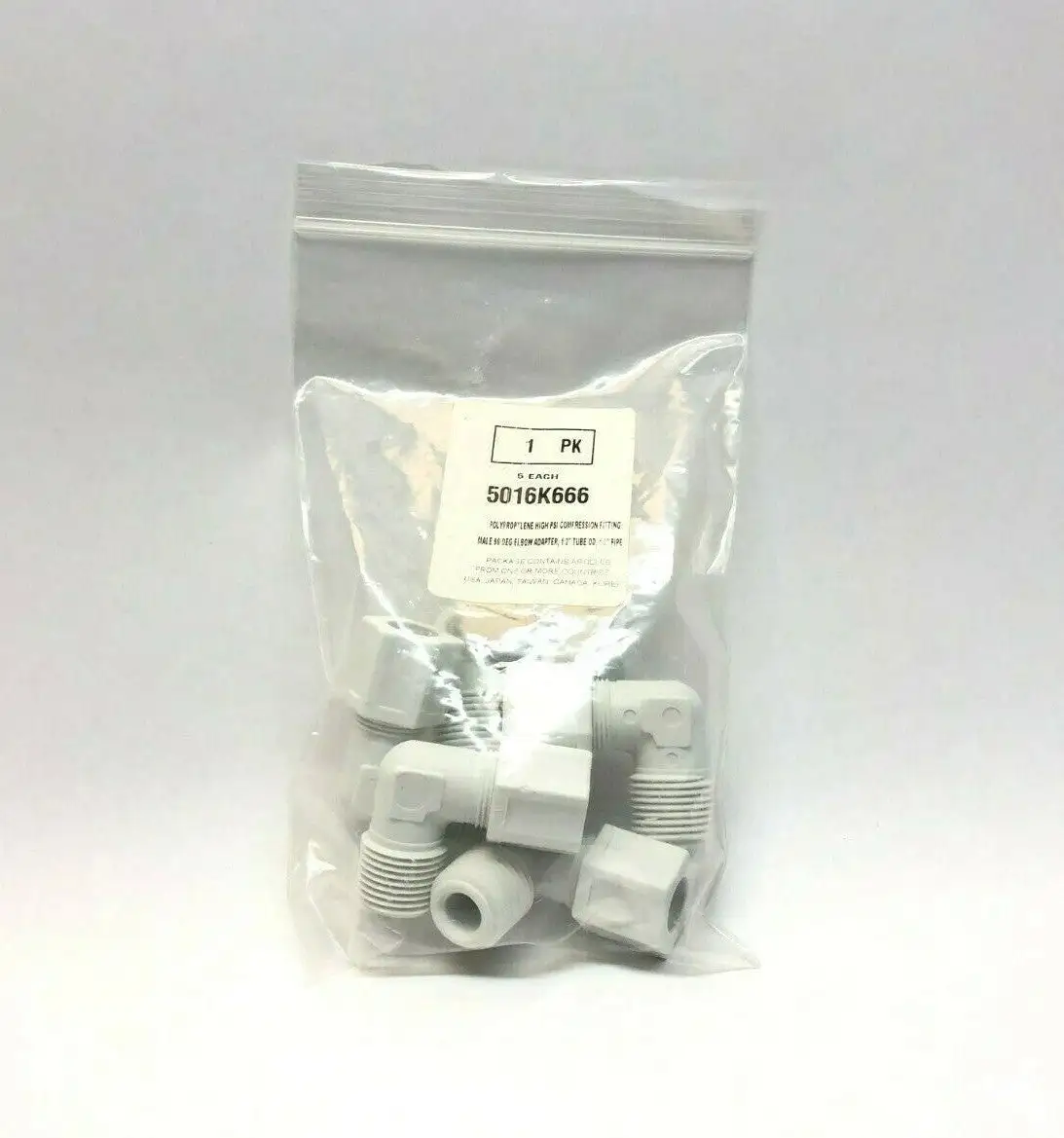 NEW JACO 90 DEGREE ELBOW, 1/2" TUBE OD 1/2" PIPE