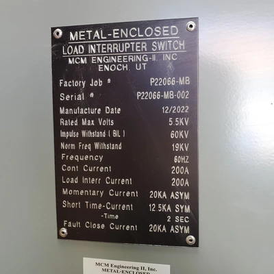 Used MCM Engineering _UNKNOWN_ Electrical Panels | American Industrial Supply Co. #1544327