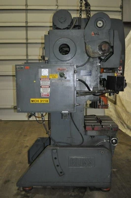 BLISS  FLYWHEEL O.B.I. PUNCH PRESS  45 TON capacity, MODEL C-45