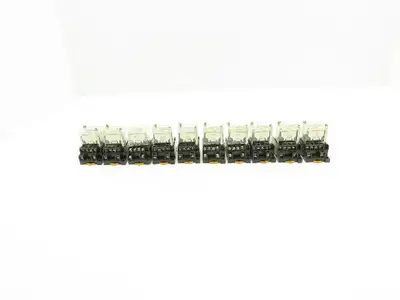 Omron LY4N 24VDC Relay W/Base Lot of 10
