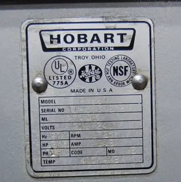 USED Hobart NUMBER: