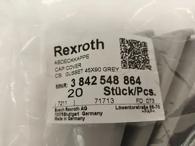 NEW BOSCH REXROTH GUSSET COVER CAP SIGNAL GRAY 45X90 PKG OF 20