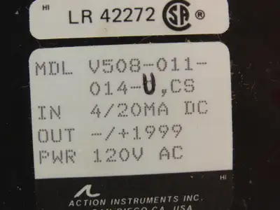 Visipak Digital Process Indicator 120VAC 50/60Hz In 4/20MA DC Out -/+1999