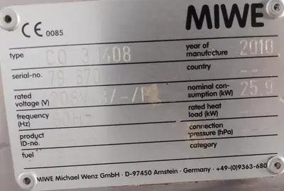 USED MIWE C0 3.1408