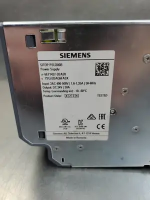USED Siemens 6EP1437-3BA20 SITOP PSU300B Power Supply, 24VDC, 30A