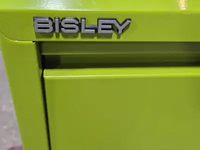 Bisley Metal Locking File Cabinet 3-drawer and Key