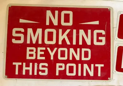 4 Metal NO SMOKING Signs