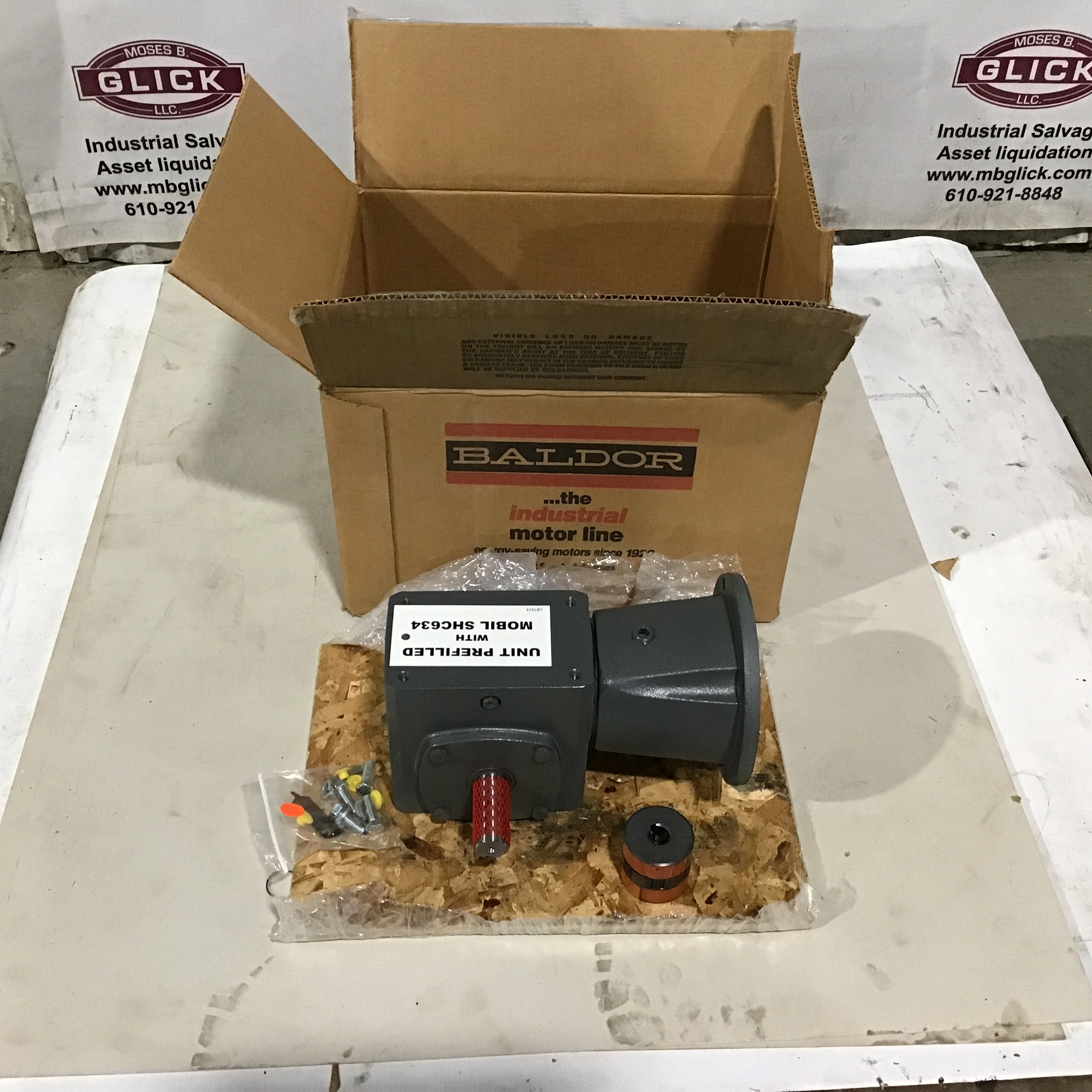 Baldor GLF2021AG Right Angle Speed Reducer 20:1 Ratio 1.16 HP Class 1