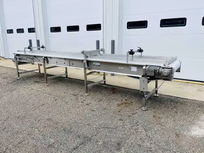KleenLine 14.5ft Dual Belt Stainless Steel Flat Conveyor