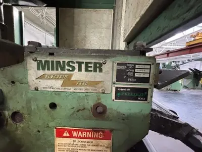 Used MINSTER 10261SHB Coil Feed Lines Ohio US | D & D Industries #1309367