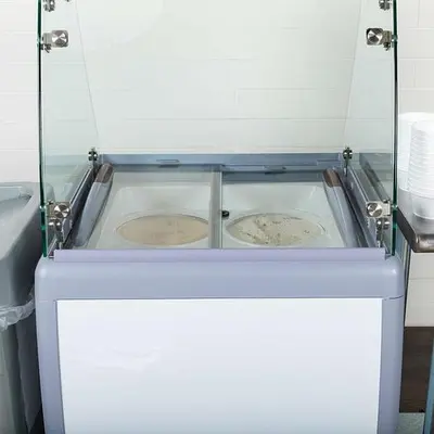 4 tube ice cream dipping cabinet