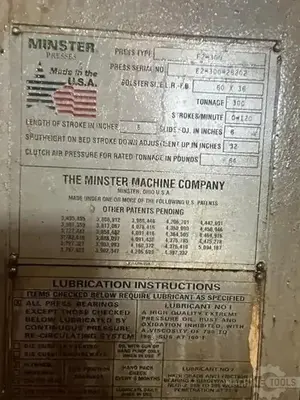 USED 1993 MINSTER E2-300