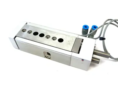 USED FESTO MINI SLIDE 30MM STROKE 543944 W/ DUAL PROXIMITY SWITCHES