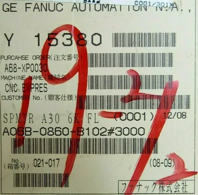 NEW GE FANUC A06B-0860-B102#3000 SERVO MOTOR X30/6000 A06B0860B102 3000