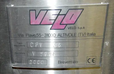 Velo S.P.A. Vertical Leaf &amp; Tank Filter, Model CFV35, Stainless Steel