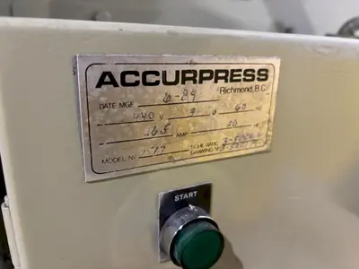 250 TON X 12' ACCURPRESS MODEL #725012 HYDRAULIC PRESS BRAKE: YOBRO #24251