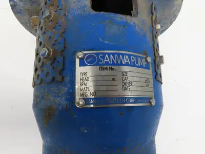 Sanwa VM 25 Stainless Centrifugal Pump 1" Flanged 2Hp 460V 13 GPM Ext Shaft
