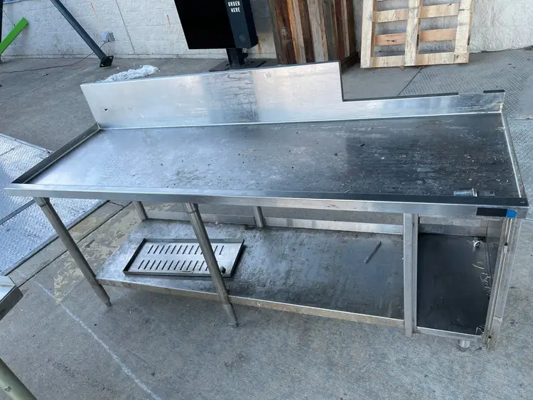 Used Falcon Restaurant Supply Used 70" x 24" Stainless Steel Table - SS339 Food Prep Tables Illinois US | Falcon Restaurant Supply #1374940