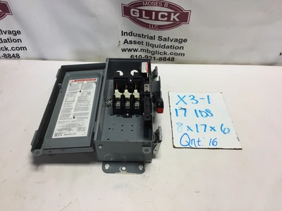 Square D HU361AWK – AL-40 Enclosed Switch 600V 30A 50/60Hz Type 3R,5,12