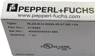 NEW PEPPERL+FUCHS RL23-8-H-2000-IR/47/92/104 SENSOR 419464 RL238H2000IR4792104
