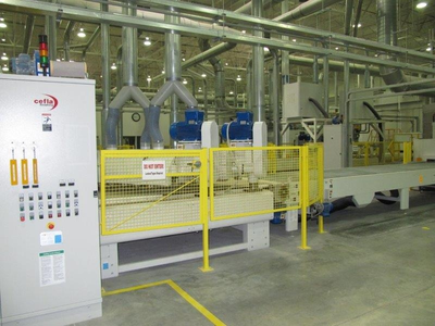 Cefla Package of Flat-Line Finishing Machinery, w/ EliSpray Rotary Spray Machines, Curing Ovens, Panel Cleaners, Material Handling, etc.
