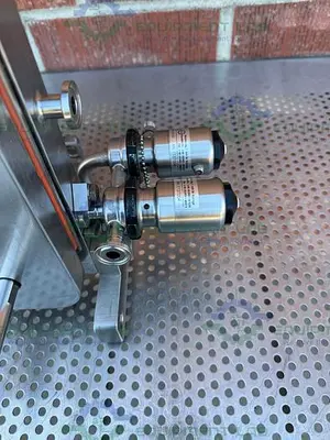 USED MILLIPORE STAINLESS STEEL PELLICON FILTER HOLDER W/ ITT VALVES, ACTUATOR