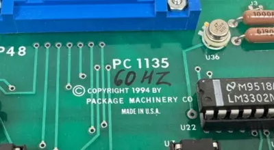 USED PACKAGE MACHINERY CO. MACHINERY CO. PC1135