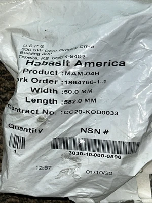 Large Lot Of 40 Various Habasit America Belts See Photos For P/N’s