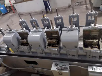 6  STAND x 1.5'  YODER MODEL M1-1/2 ROLLFORMER WITH 12" ROLL SPACE: STOCK #17190