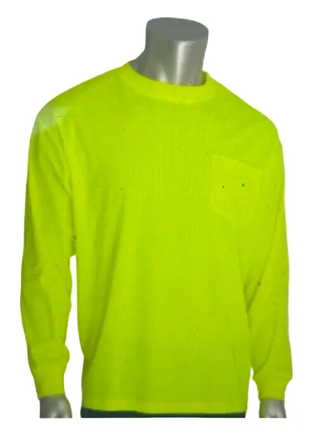 PIP Hi-Vis Long Sleeve T-Shirt Non-ANSI Rated Size XL